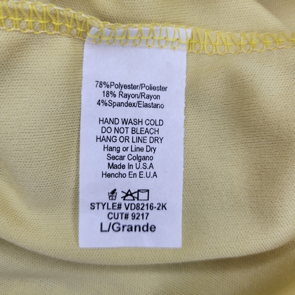 NWT Pink Blush Maternity Bodycon Lime Green/Yellow Stretch Sides, Size Large - Picture 9 of 9